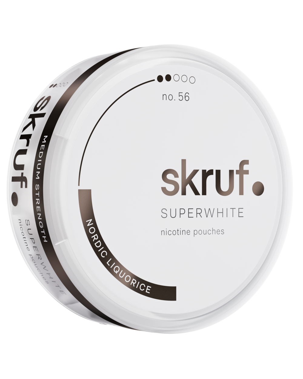 Skruf Superwhite no. 56 Nordic Liquorice Medium Strength